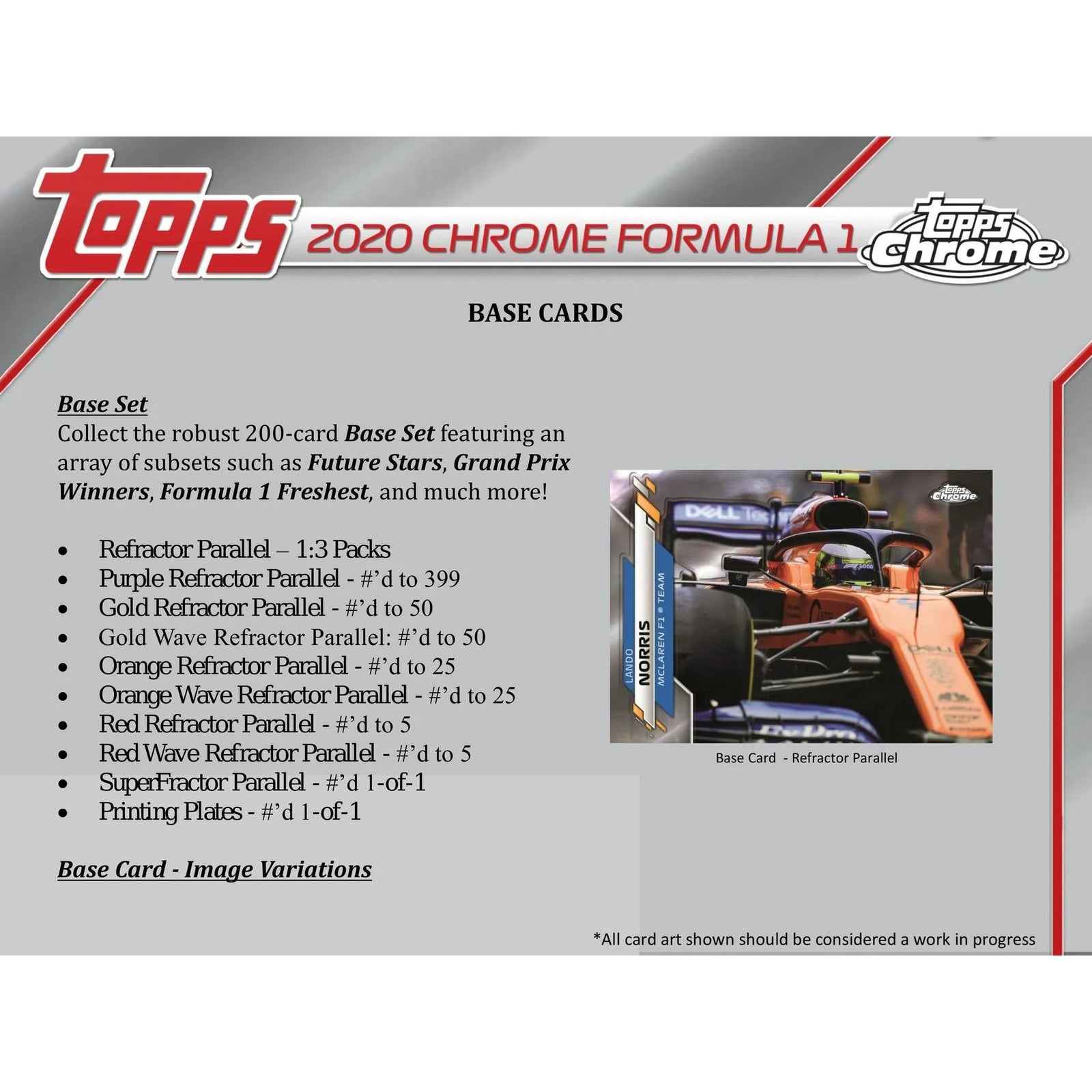 DRAFT - 2020 Topps Chrome Formula 1 Racing Hobby Box