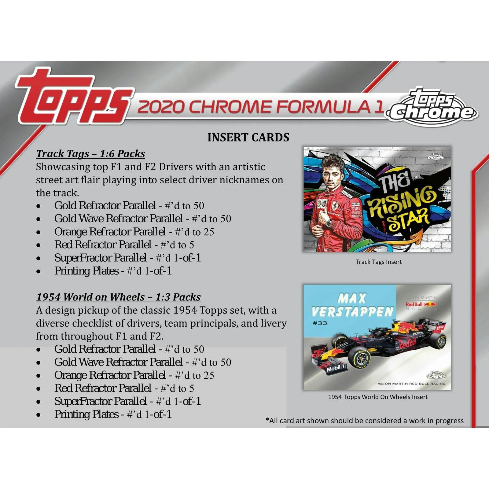 DRAFT - 2020 Topps Chrome Formula 1 Racing Hobby Box