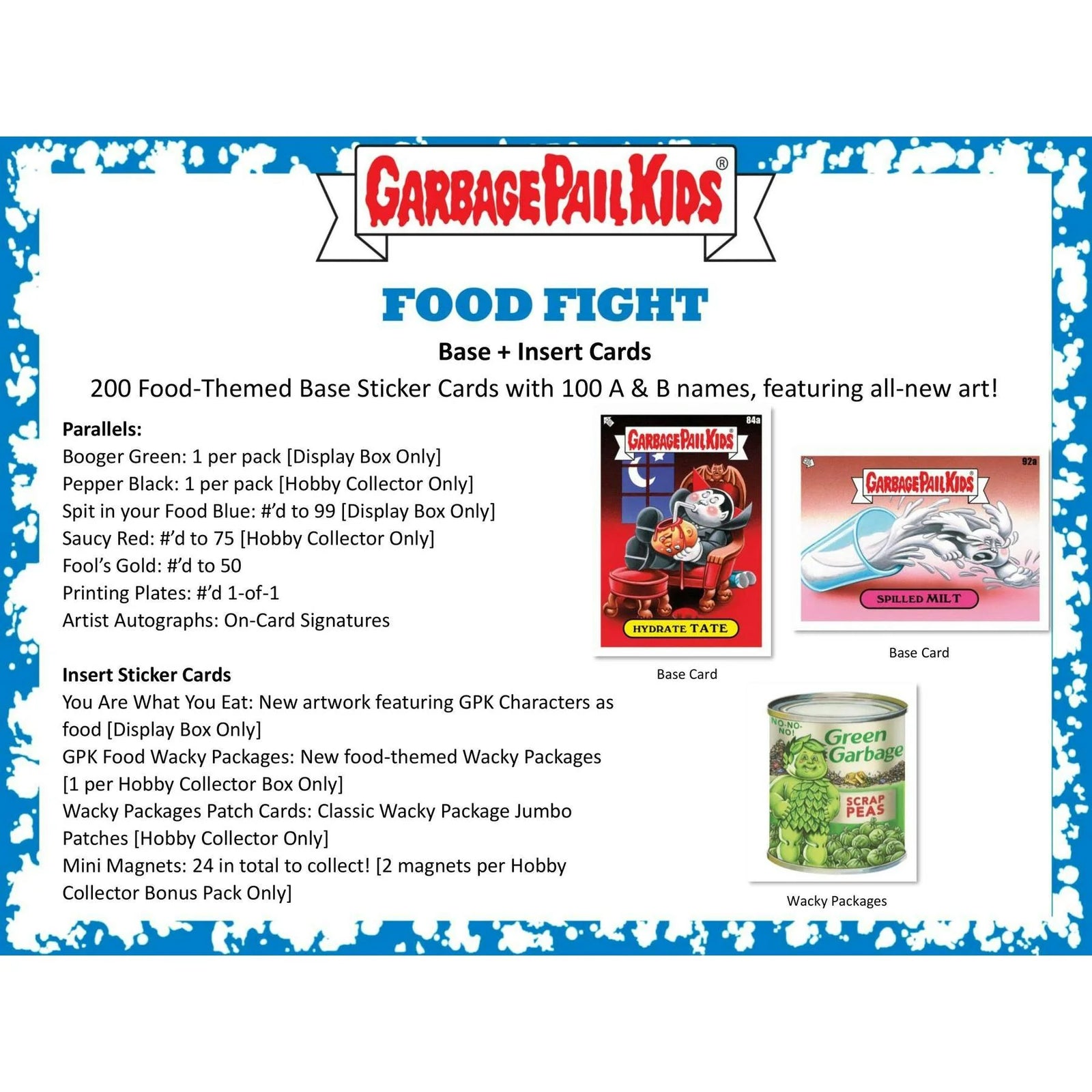DRAFT - 2021 Topps Garbage Pail Kids Series 1 Food Fight Hobby Box