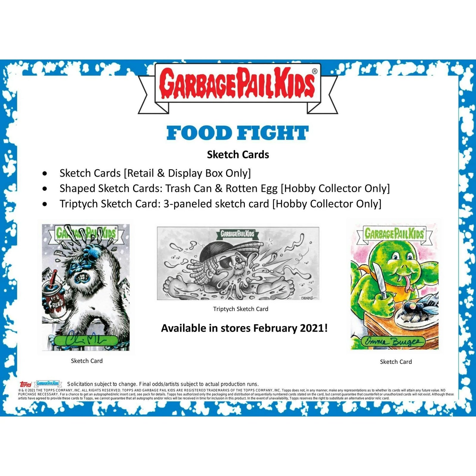 DRAFT - 2021 Topps Garbage Pail Kids Series 1 Food Fight Hobby Box