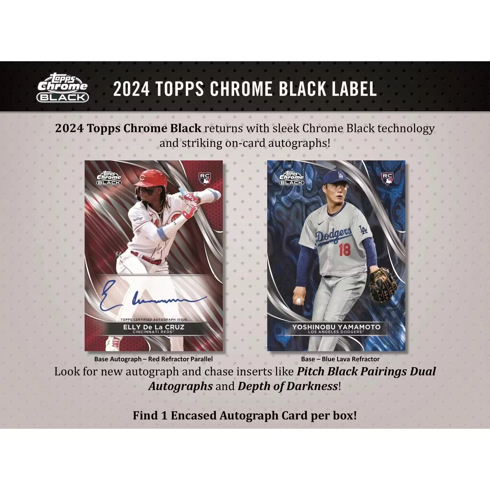 2024 Topps Chrome Black Baseball Hobby 12 Box Case