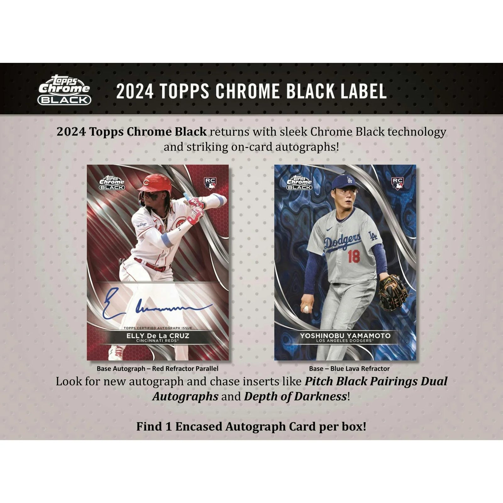 DRAFT - Just In 2024 Topps Chrome Black Baseball Hobby Box