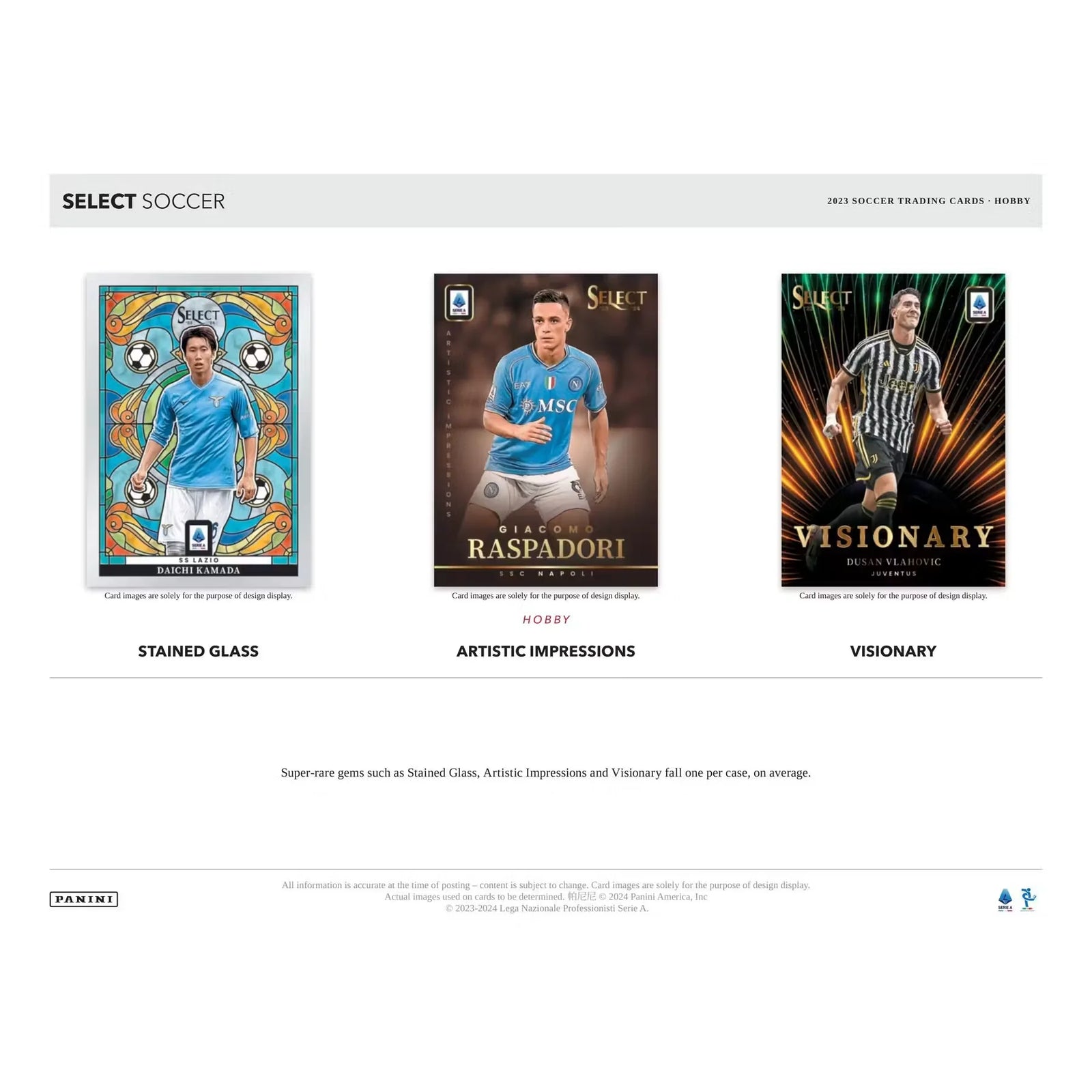 2023-24 Panini Select Serie A Soccer Hobby 12-Box Case (Ships Sealed Only)