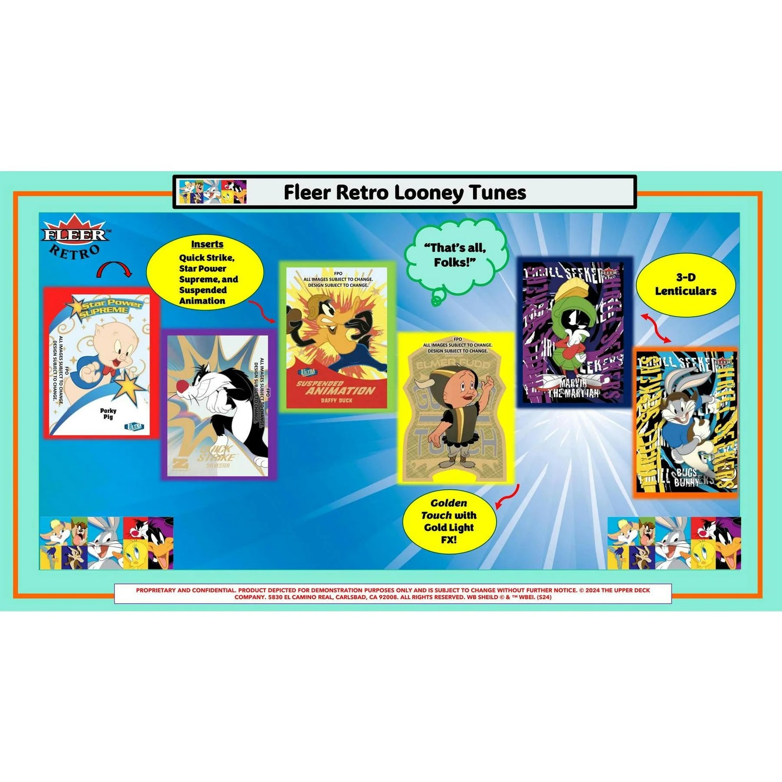 DRAFT - 2024 Upper Deck Fleer Retro Looney Tunes Hobby 12-Box Case