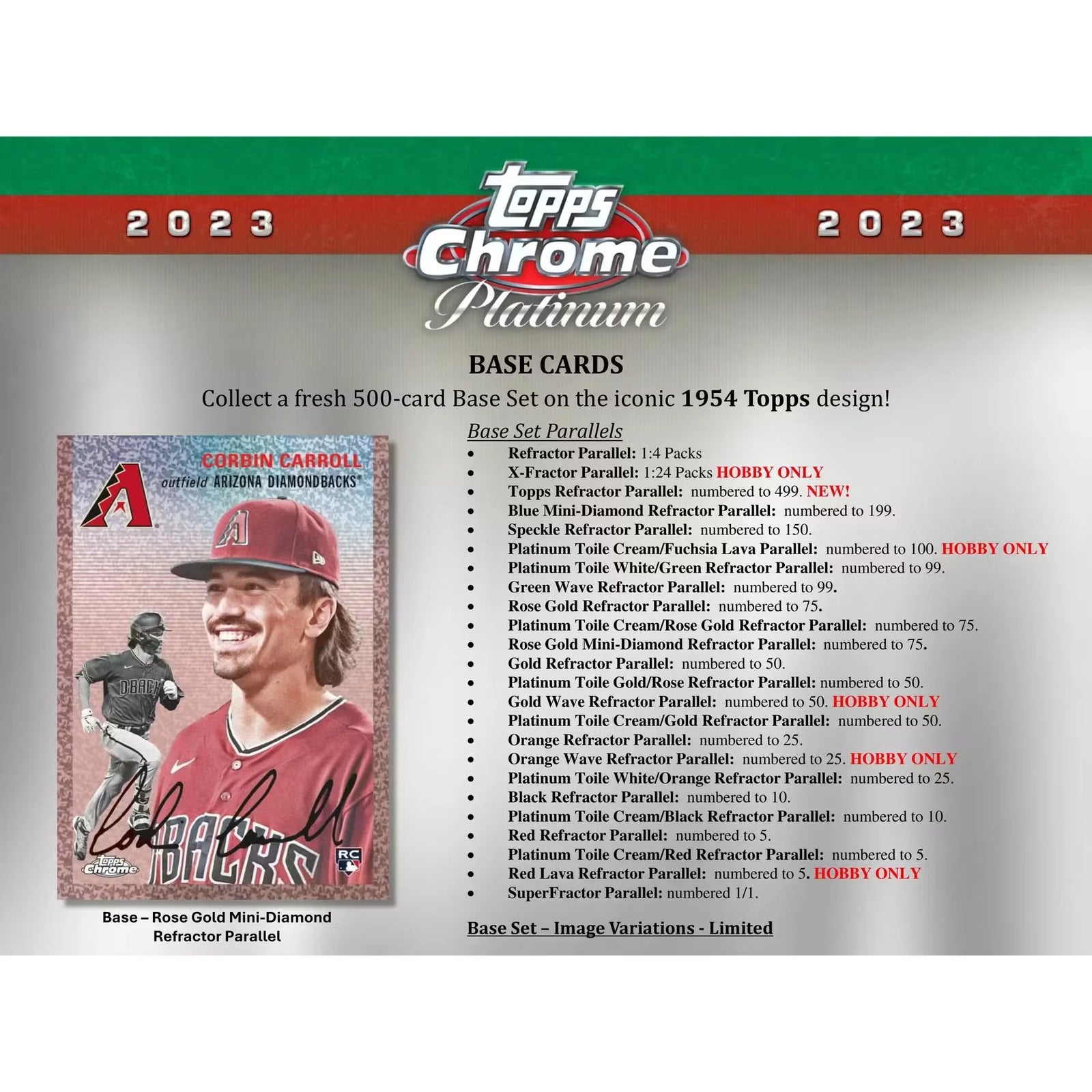 2023 Topps Chrome Platinum Anniversary Baseball Hobby Case 12 Boxes