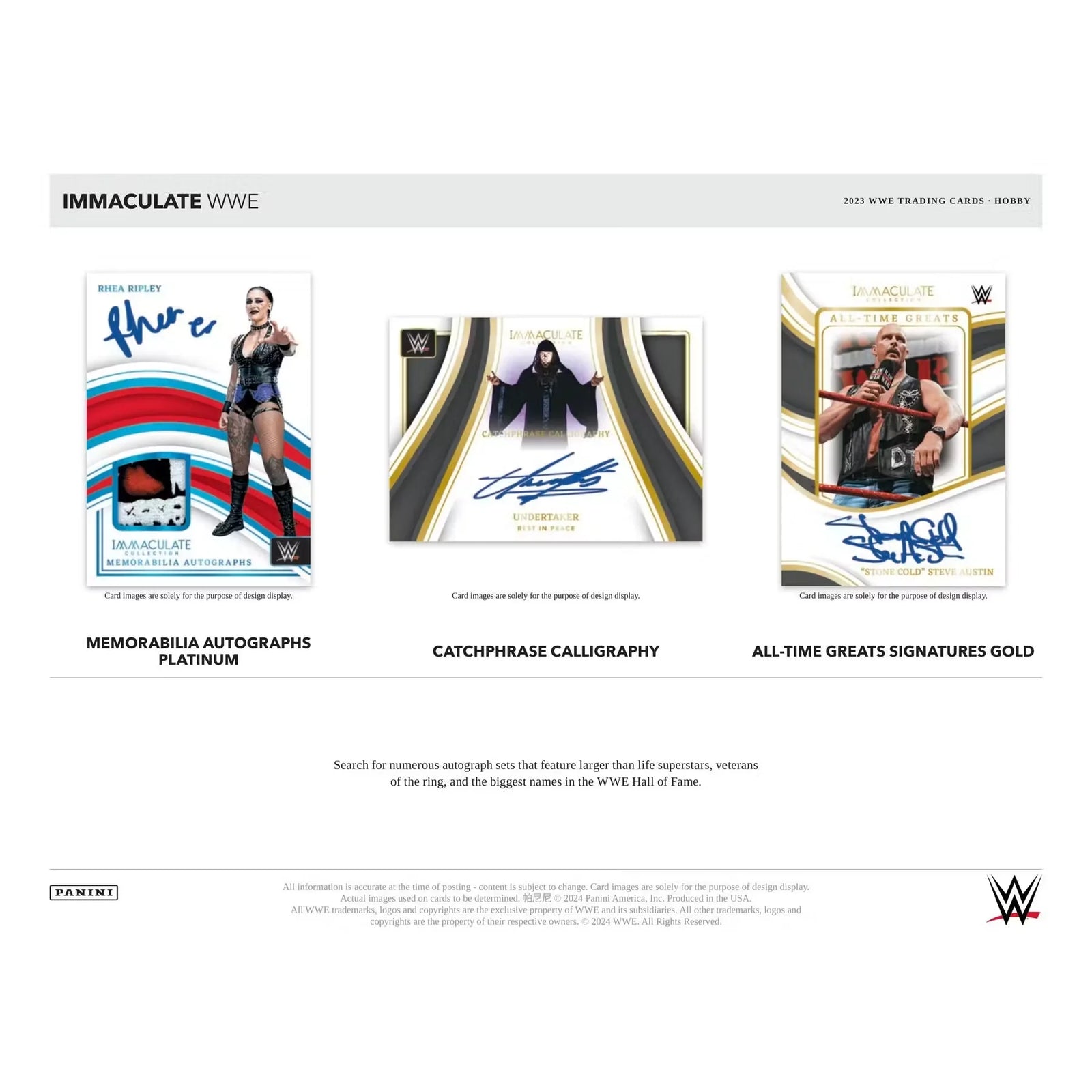 2023 Panini Immaculate WWE Wrestling Hobby 5-Box Case (Ships Sealed Only)