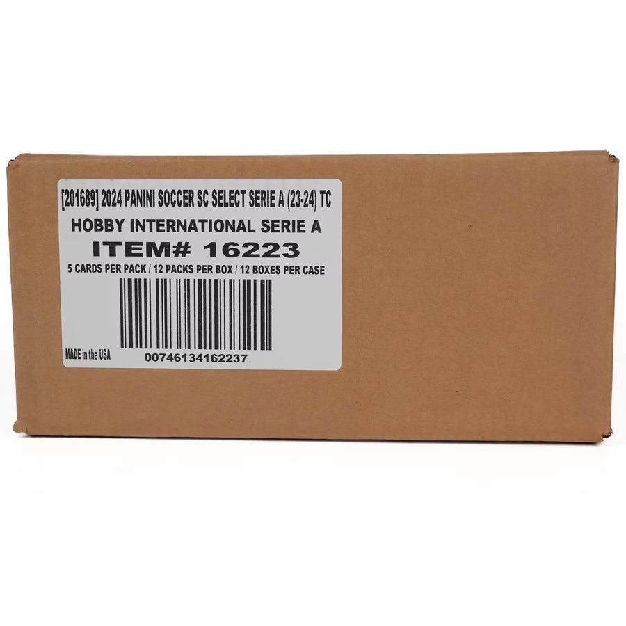 2023-24 Panini Select Serie A Soccer Hobby International 12-Box Case (Ships Sealed Only)