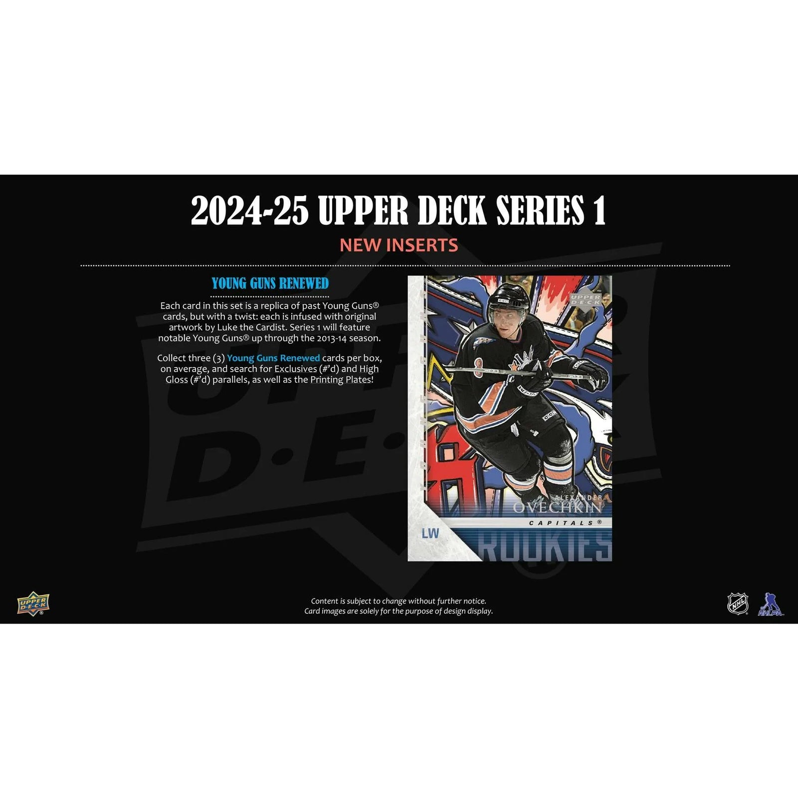 DRAFT - New 2024/25 Upper Deck Series 1 Hockey Hobby 12-Box Case
