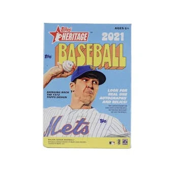 DRAFT - Just In 2021 Topps Heritage Baseball 8-Pack Blaster Box