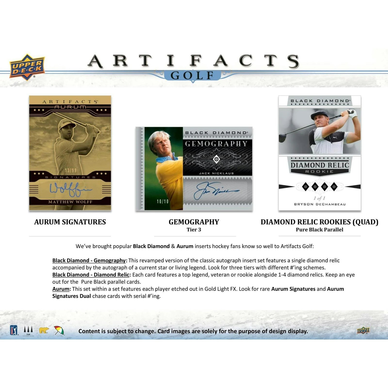 DRAFT - Just In 2021 Upper Deck Artifacts Golf Hobby Box