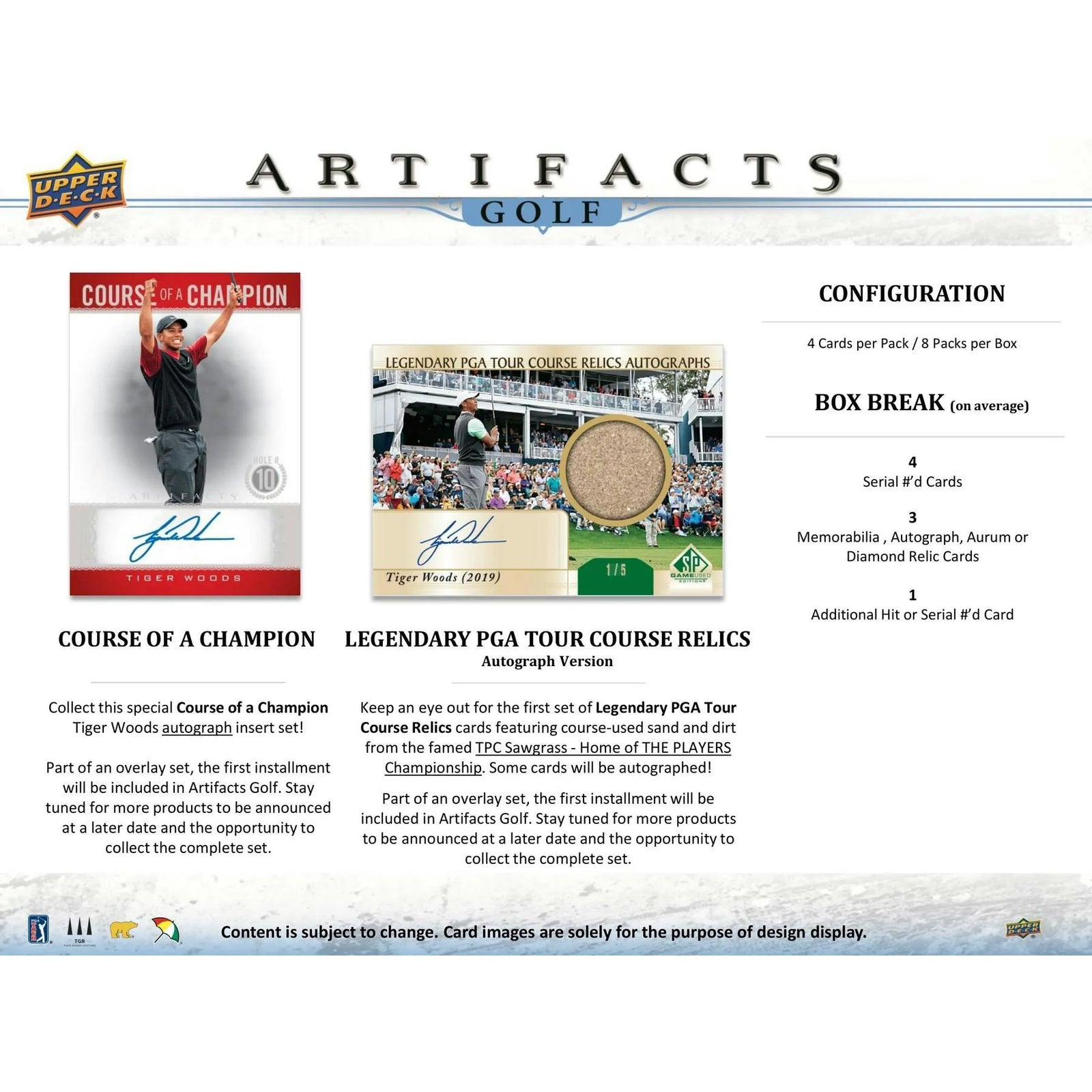 DRAFT - Just In 2021 Upper Deck Artifacts Golf Hobby Box