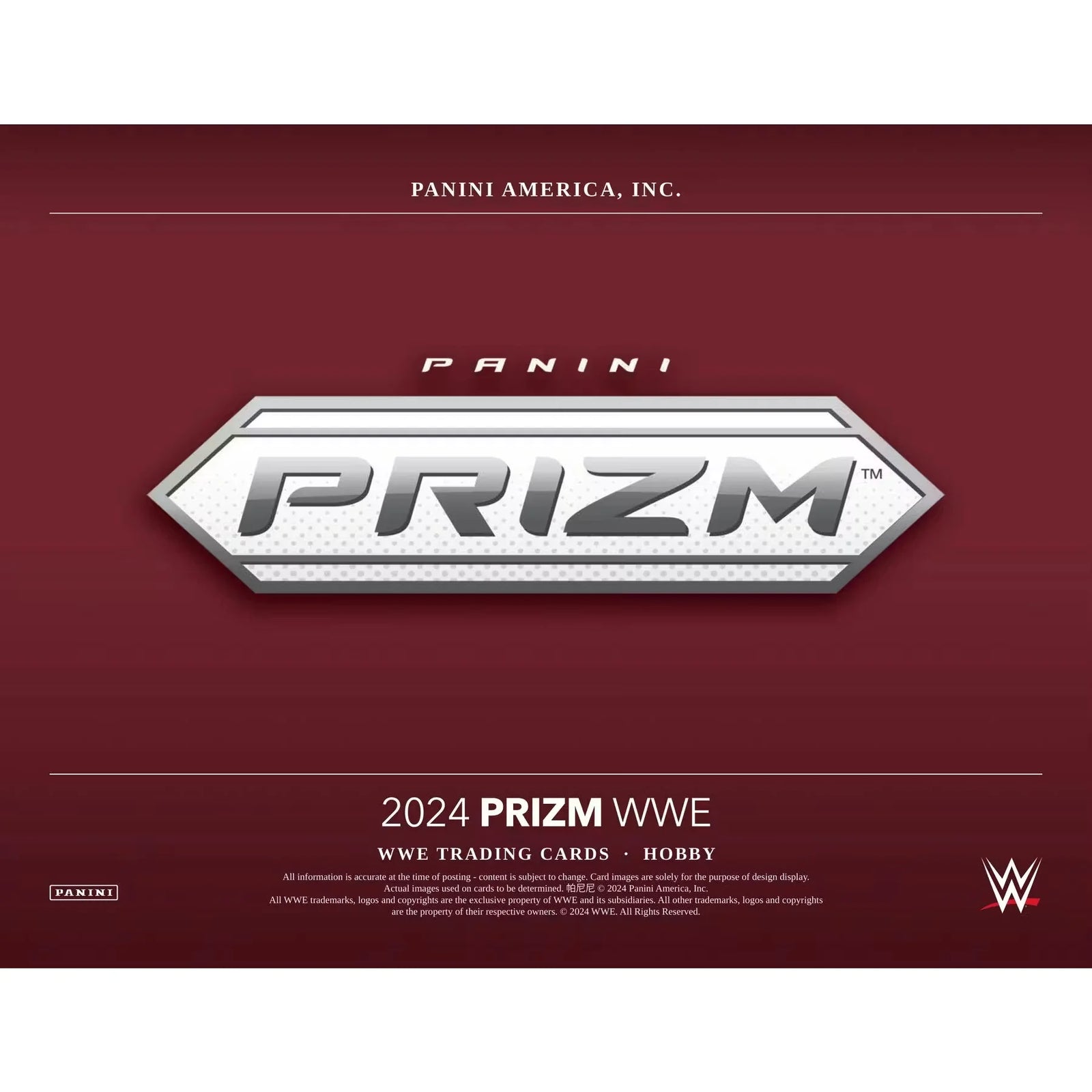 2024 Panini Prizm WWE Wrestling Hobby 12-Box Case (Ships Sealed Only) - D