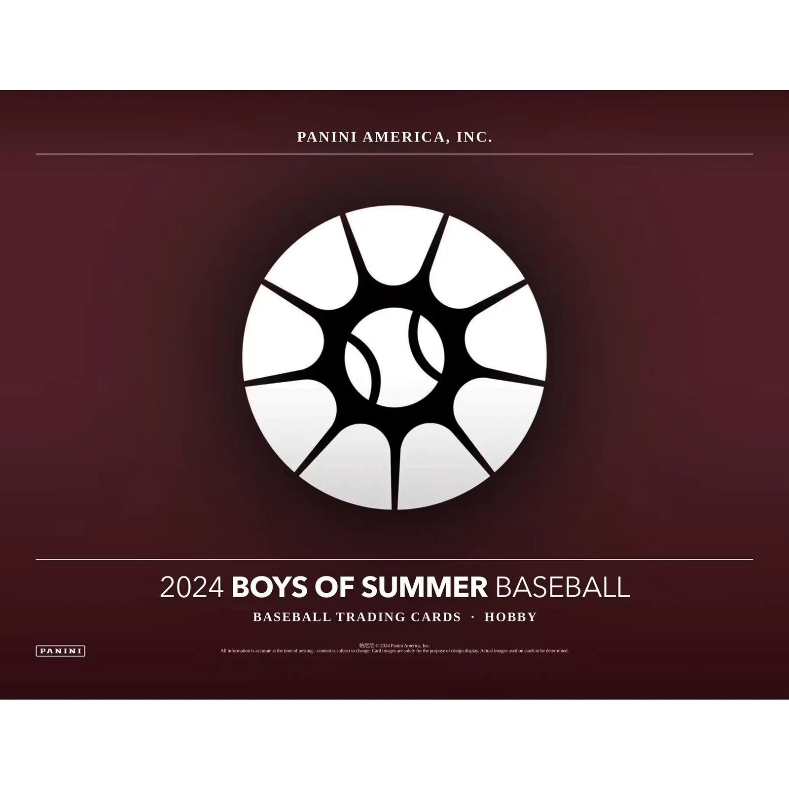 2024 Panini Boys of Summer Baseball Hobby Box (Ships Sealed Only)