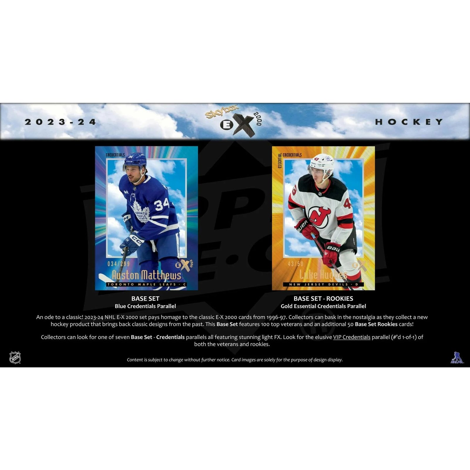 DRAFT - New 2023/24 Upper Deck Skybox E-X 2000 Hockey Hobby 12-Box Case