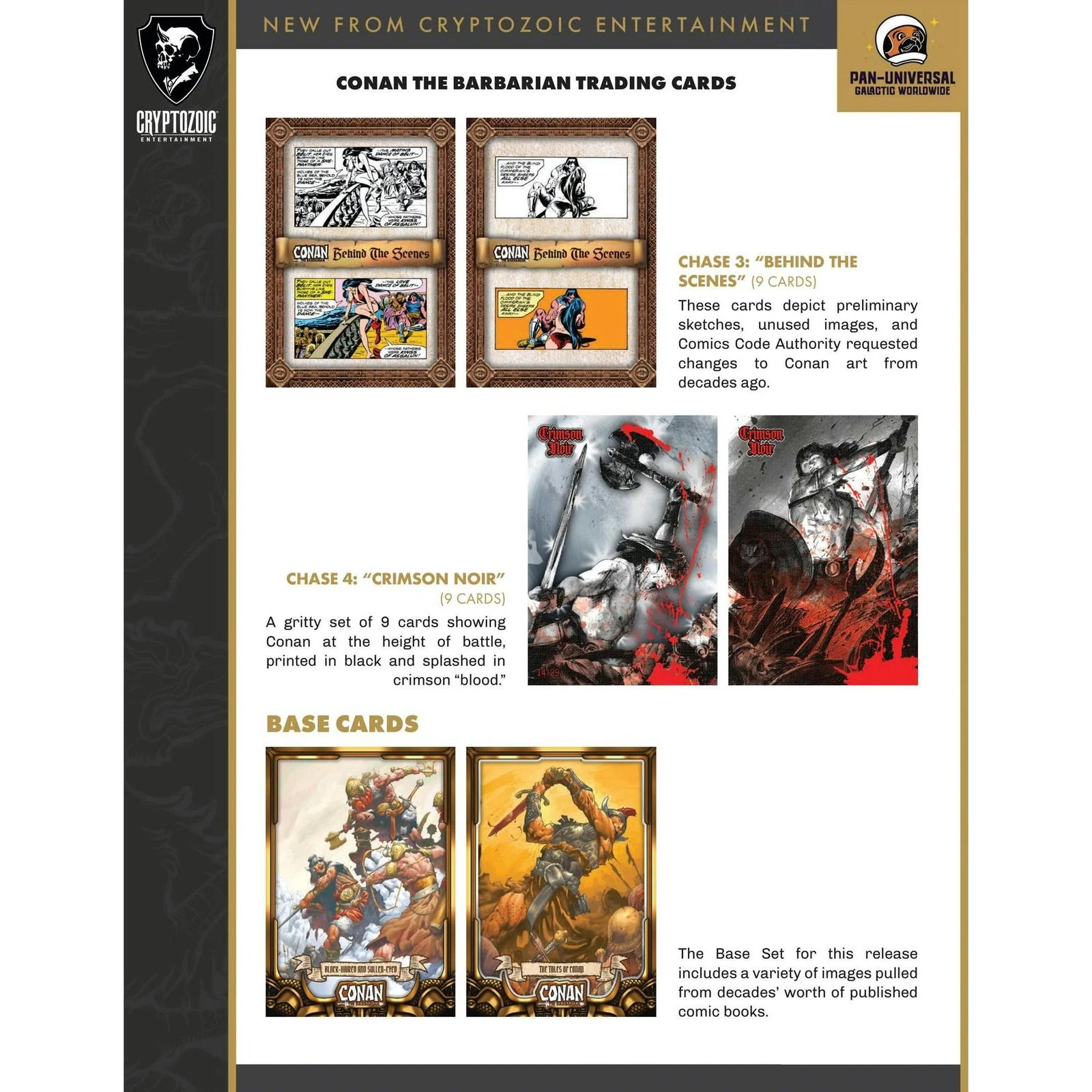 DRAFT - 2024 Cryptozoic Conan the Barbarian Trading Cards Hobby 12-Box Case
