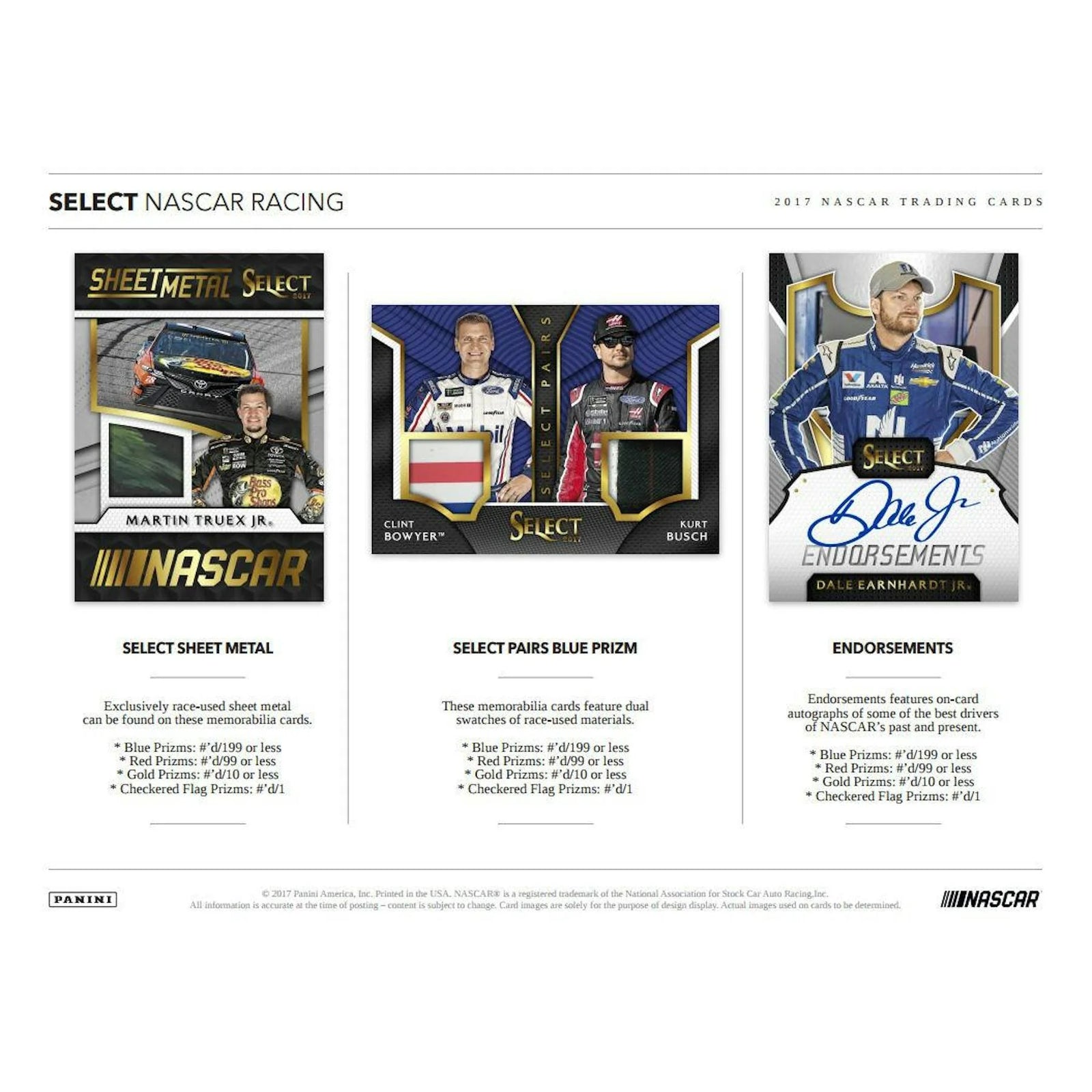 DRAFT - Just In 2017 Panini Select Racing Hobby Box