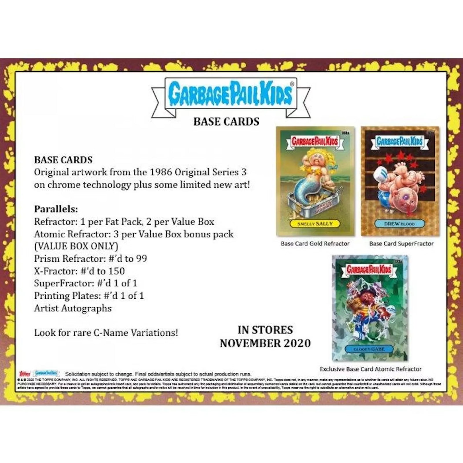 DRAFT - 2020 Topps Garbage Pail Kids Chrome Series 3 Blaster Box
