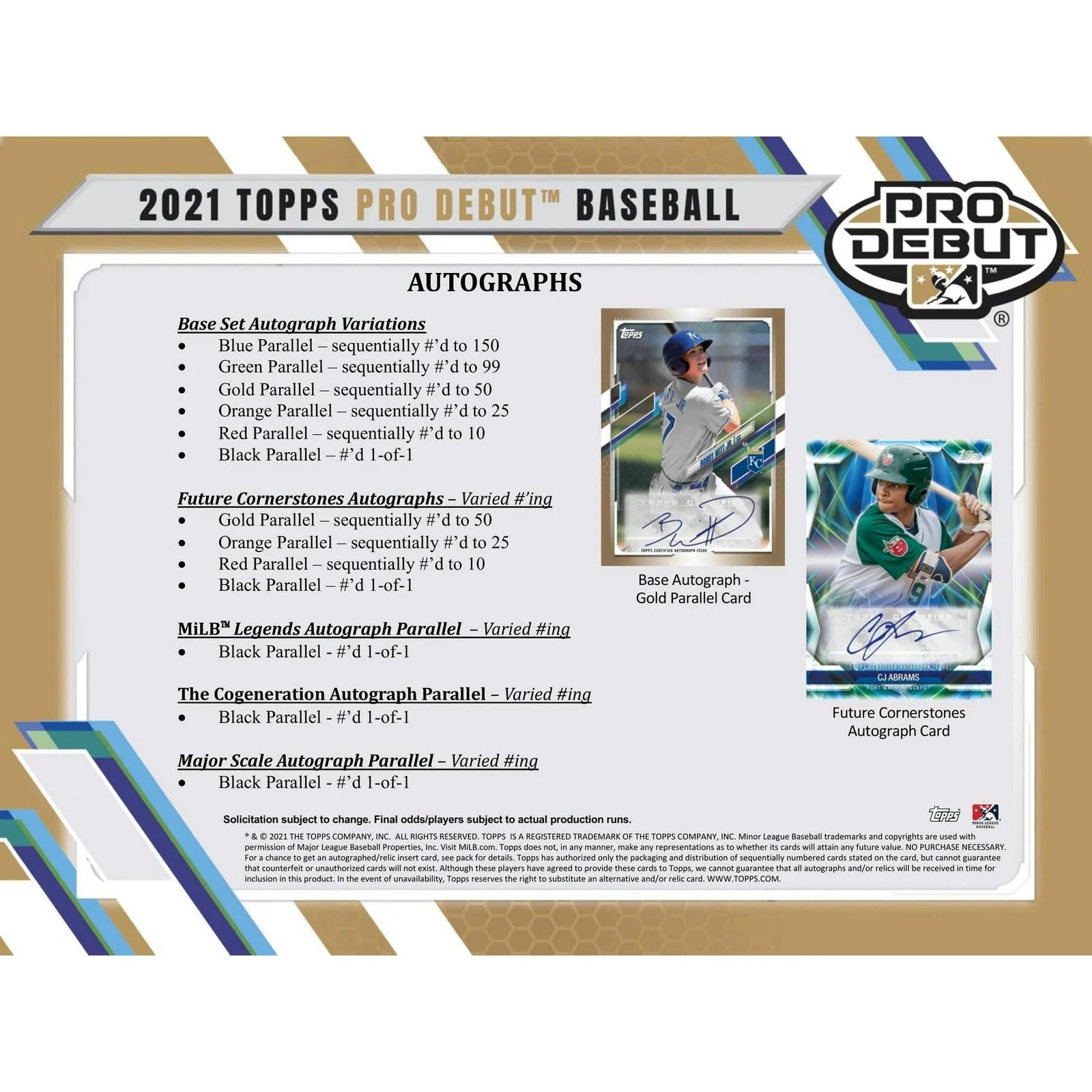 DRAFT - Just In 2021 Topps Pro Debut Baseball Hobby Jumbo Box