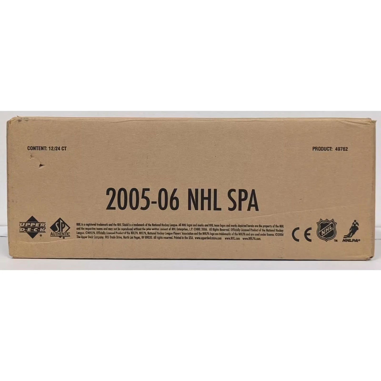 DRAFT - 2005/06 Upper Deck SP Authentic Hockey Hobby 12-Box Case