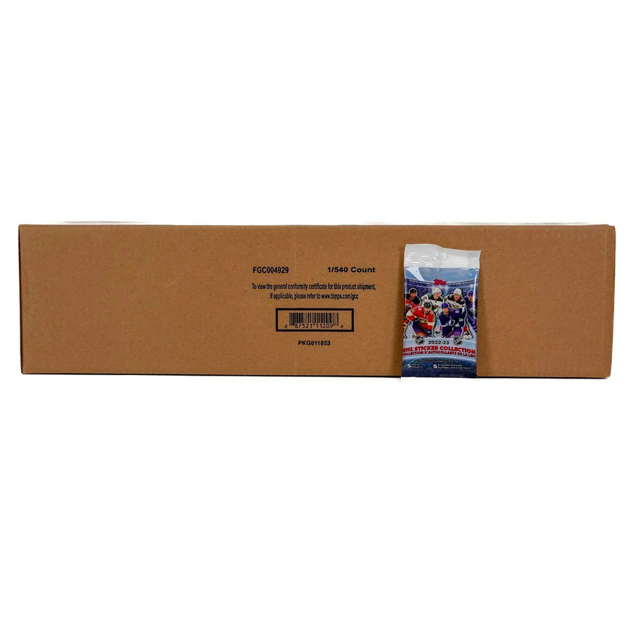 DRAFT - Just In 2022/23 Topps NHL Hockey Sticker Collection Hanger Pack Case (25 Stickers!) (540 Ct.)