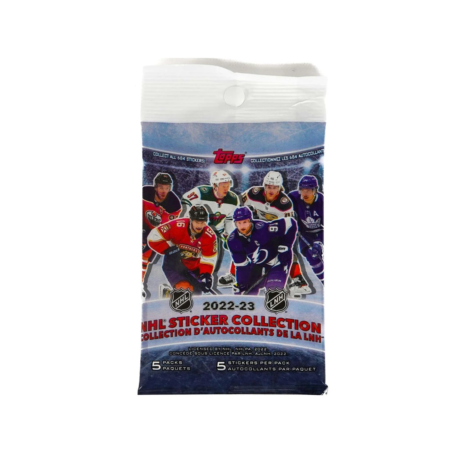 DRAFT - Just In 2022/23 Topps NHL Hockey Sticker Collection Hanger Pack Case (25 Stickers!) (540 Ct.)