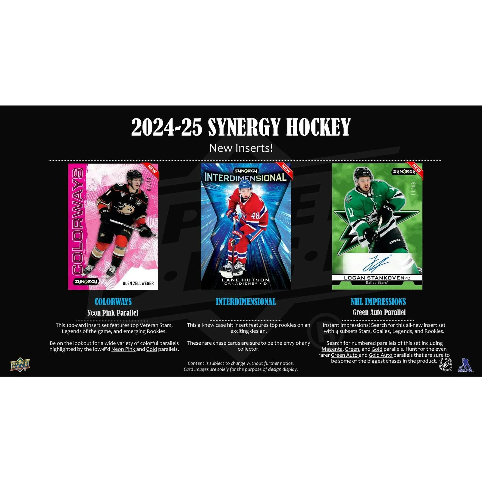 DRAFT - Just In 2024/25 Upper Deck Synergy Hockey Hobby 16-Box Case