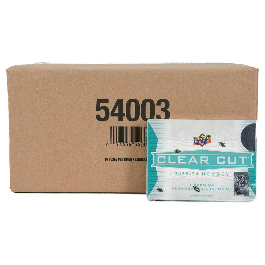 DRAFT - New 2023/24 Upper Deck Clear Cut Hockey Hobby 30-Box Case