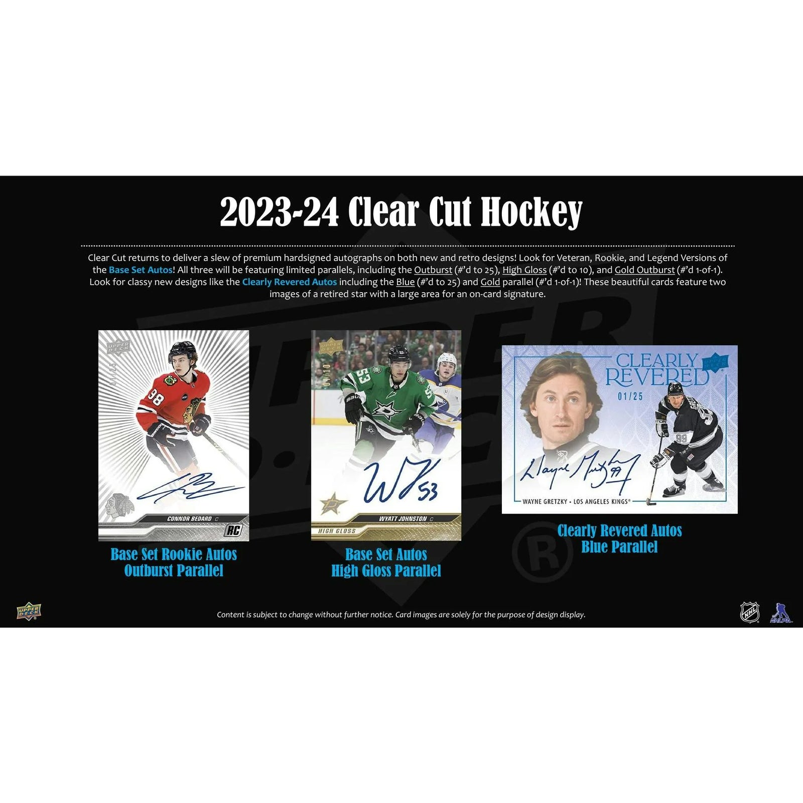 DRAFT - New 2023/24 Upper Deck Clear Cut Hockey Hobby 30-Box Case