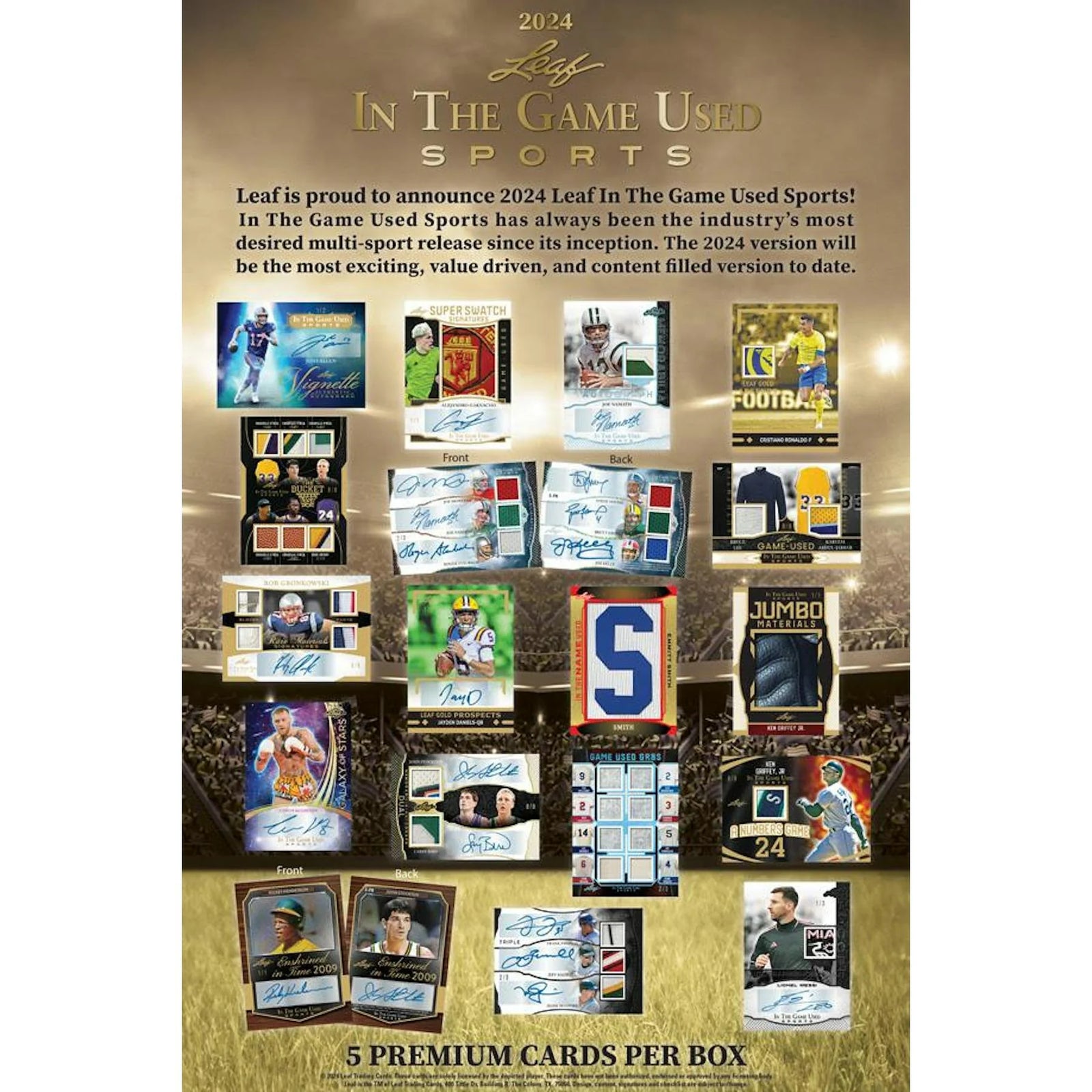 2024 Leaf In The Game Used Sports Hobby Box (Ships Sealed Only) - D2