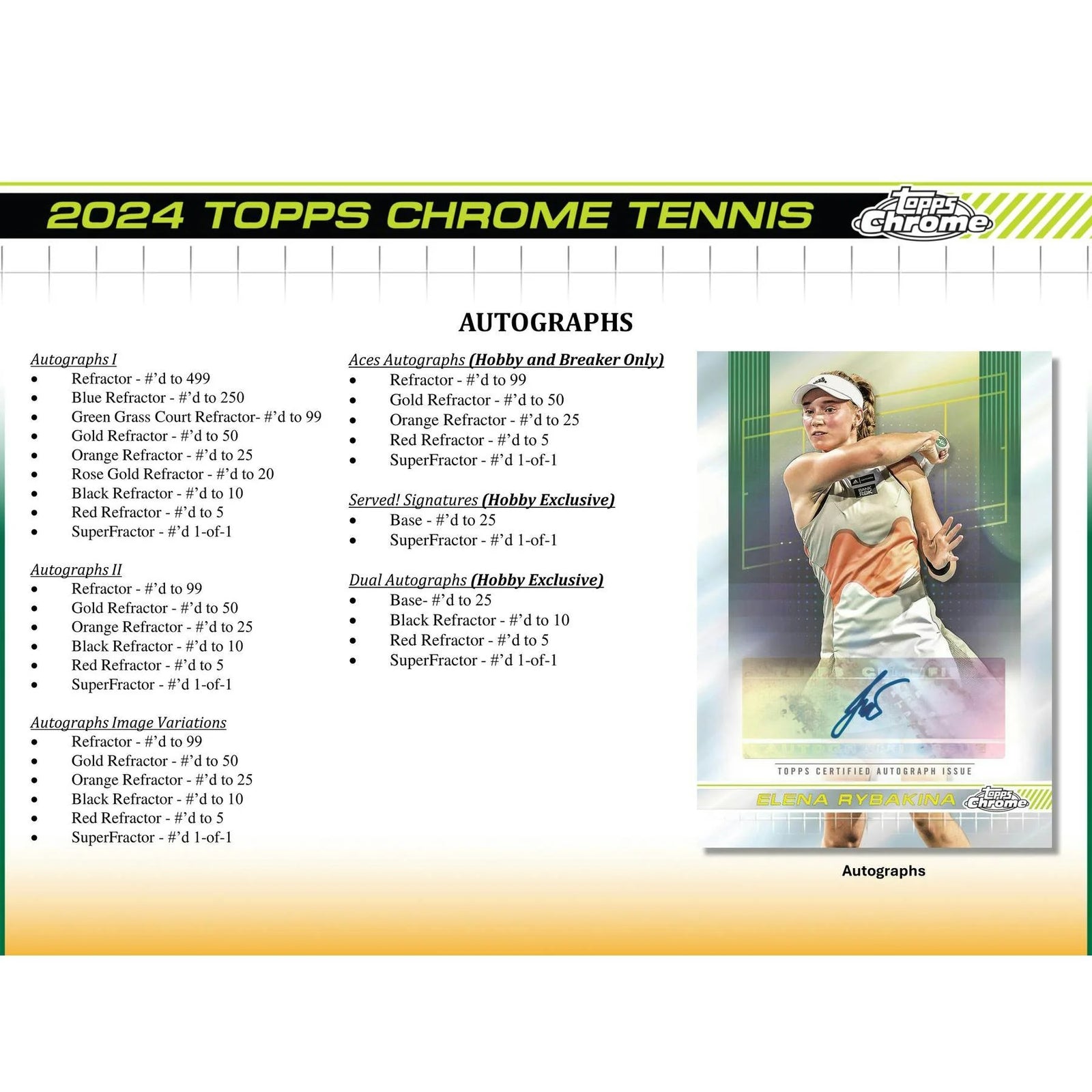 DRAFT - 2024 Topps Chrome Tennis Hobby Box | dacardworld:BVYD0YQHLL