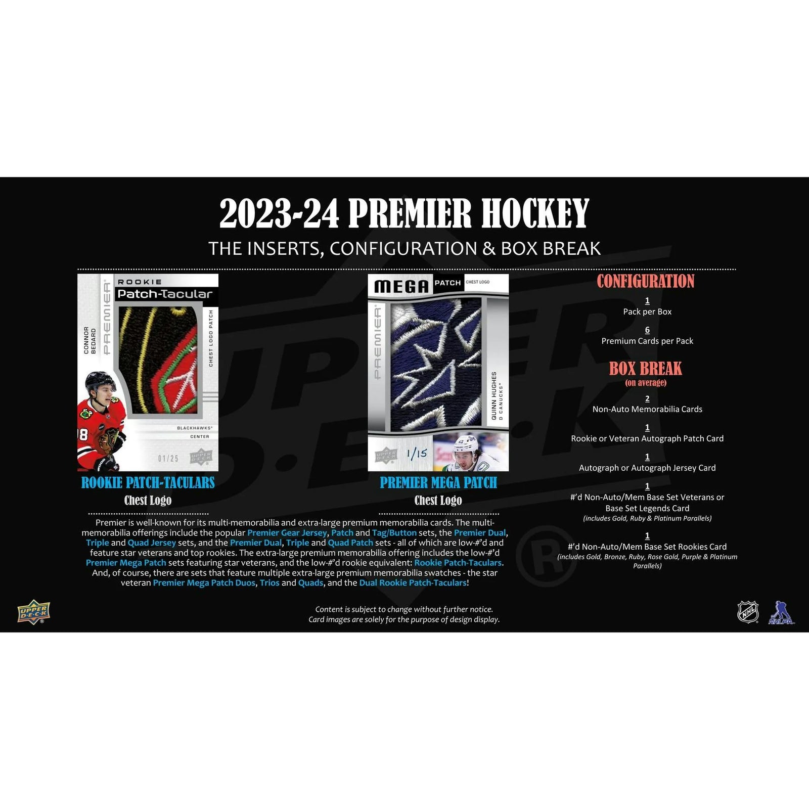 DRAFT - 2023-24 Upper Deck Premier Hockey Hobby Box