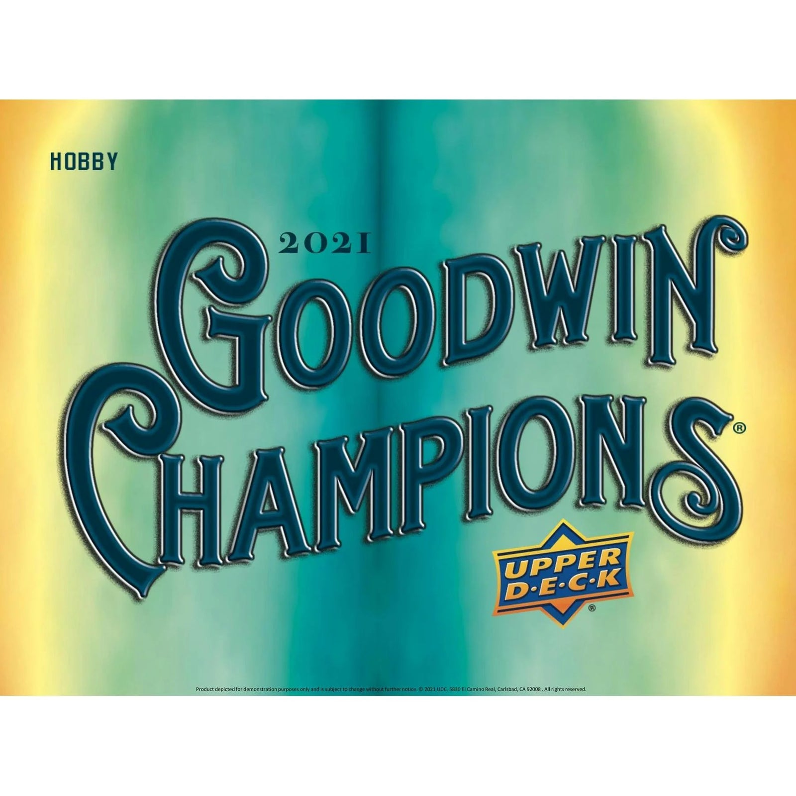 DRAFT - Just In 2021 Upper Deck Goodwin Champions Hobby 16-Box Case
