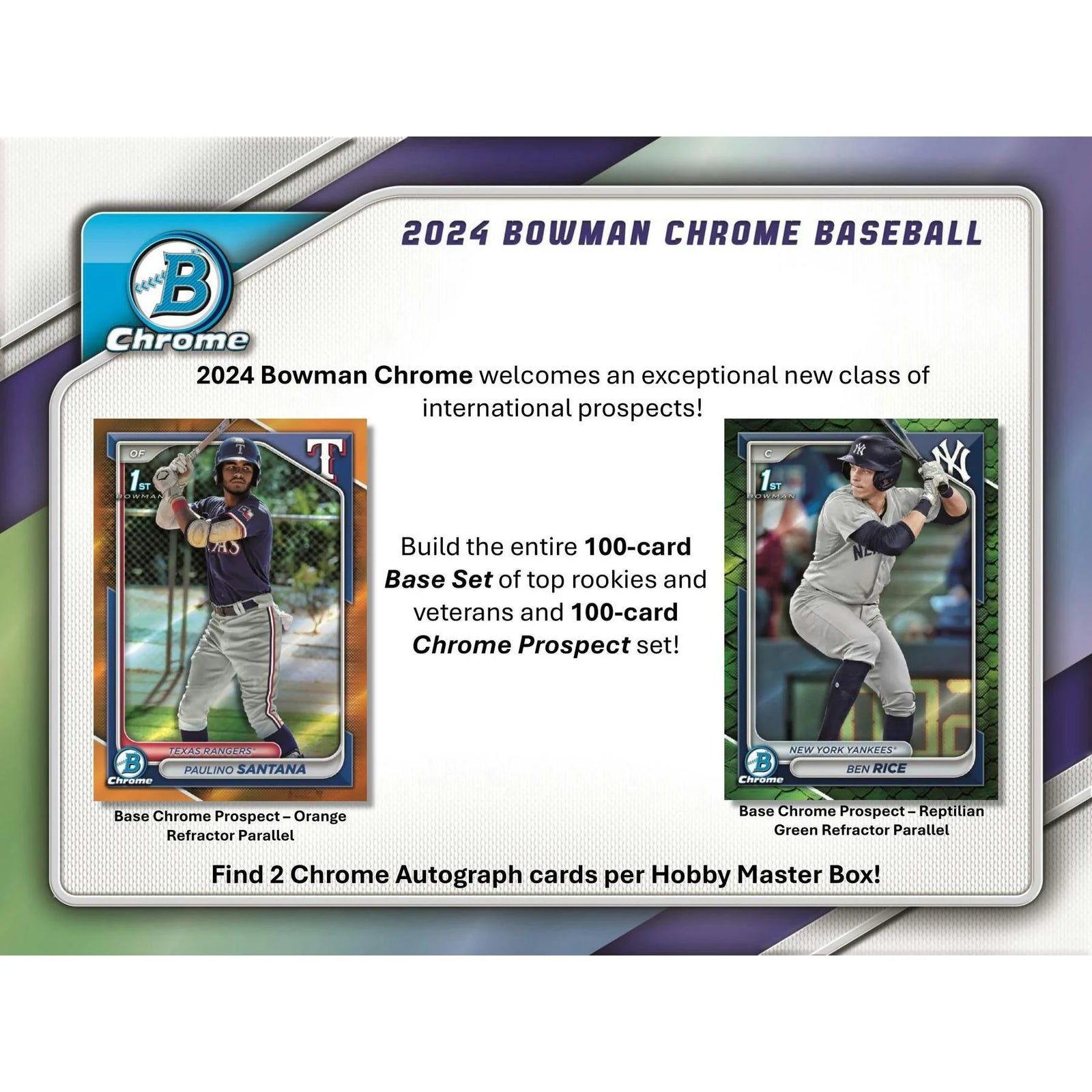 DRAFT - 2024 Bowman Chrome Baseball Hobby Box