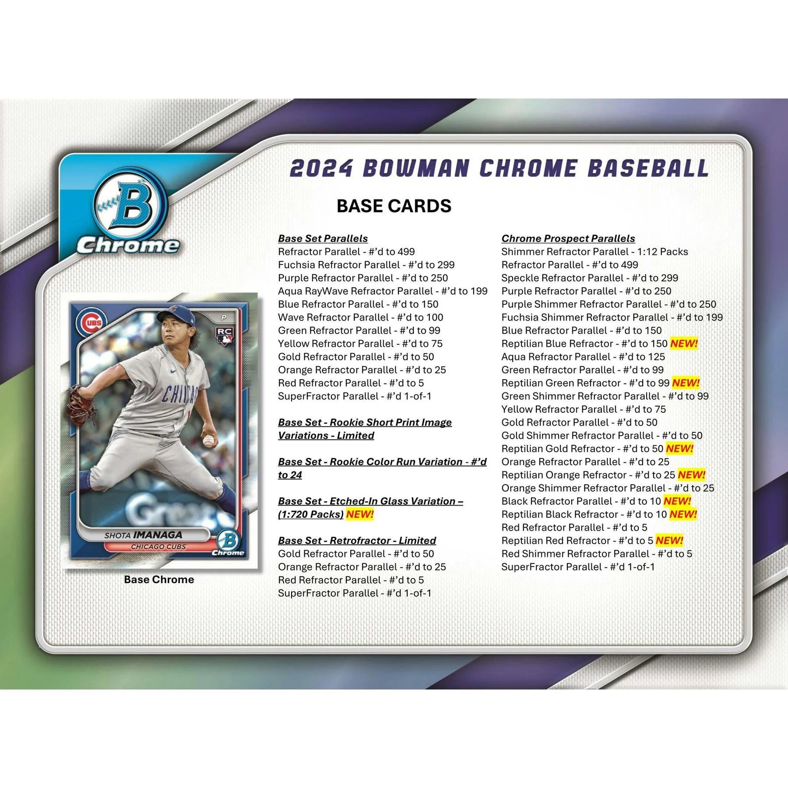 DRAFT - 2024 Bowman Chrome Baseball Hobby Box
