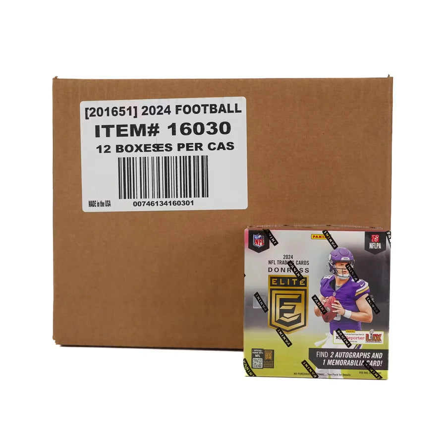 2024 Panini Donruss Elite Football Hobby 12-Box Case (Ships Sealed Only) - D