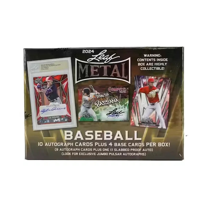 2024 Leaf Metal Baseball Jumbo Hobby Box | 8 Autographs (Ships Sealed Only)