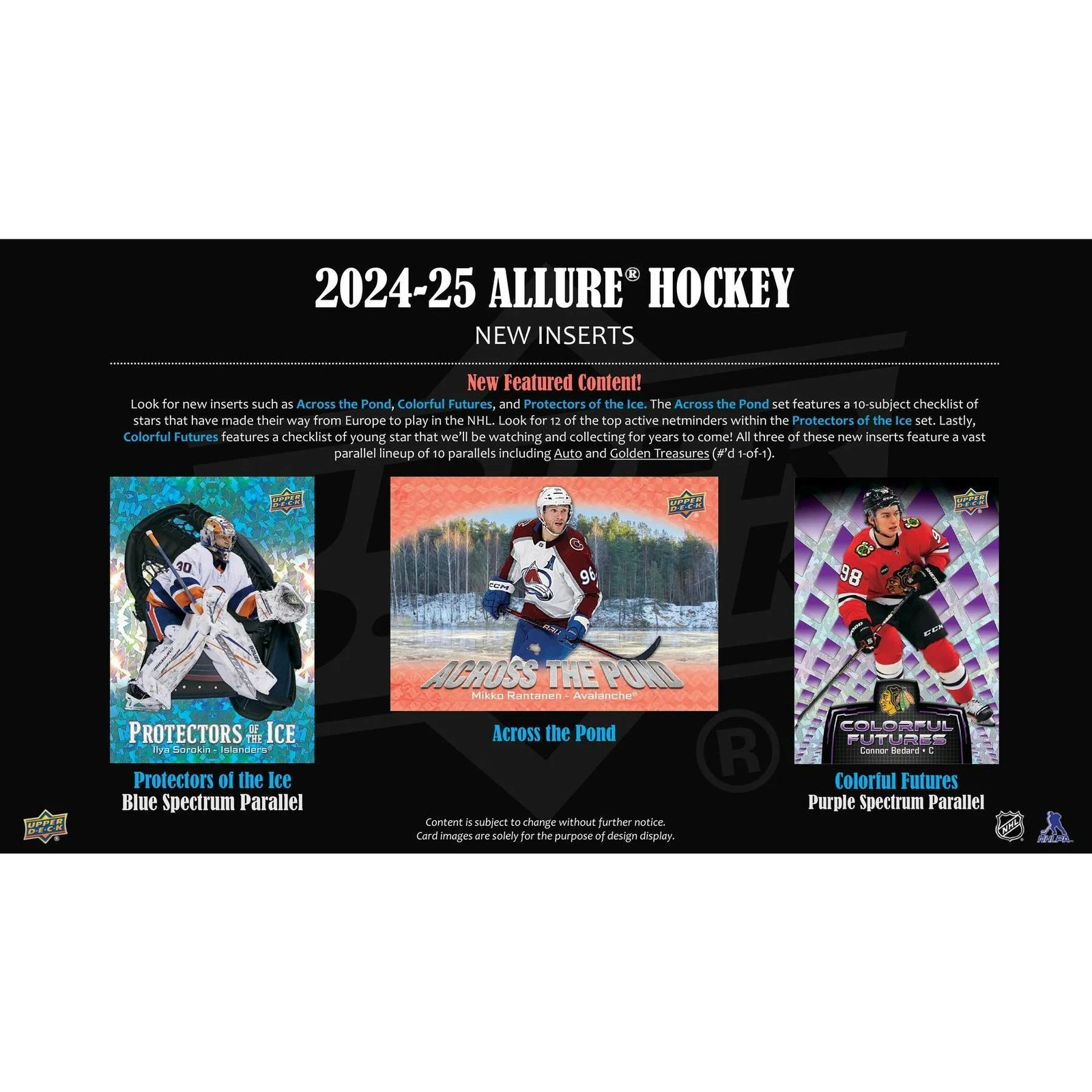 DRAFT - New 2024/25 Upper Deck Allure Hockey Hobby 18-Box Case