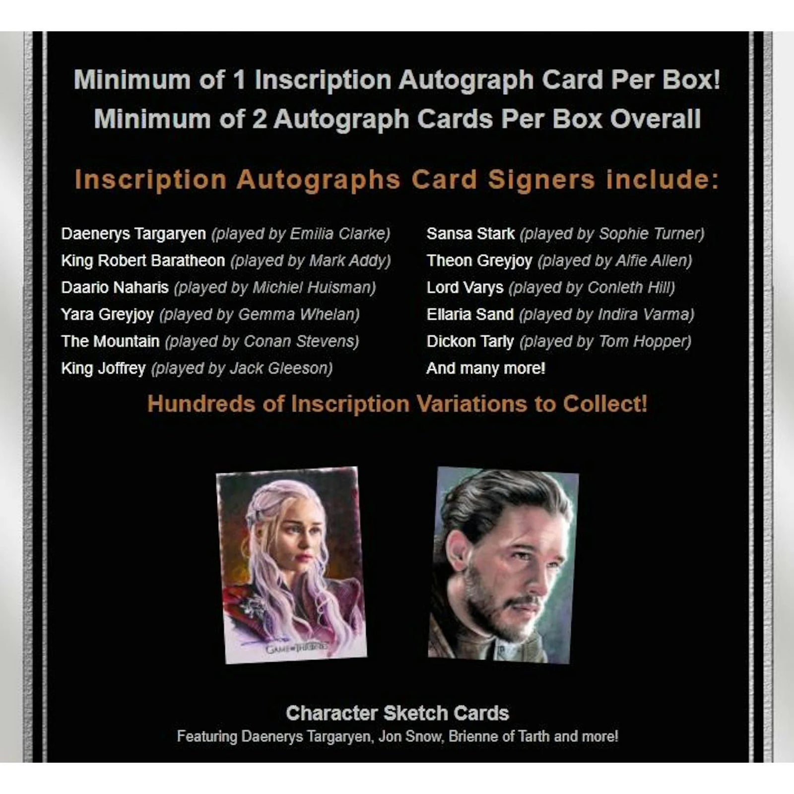 DRAFT - 2021 Rittenhouse Game of Thrones Iron Anniversary Hobby Box