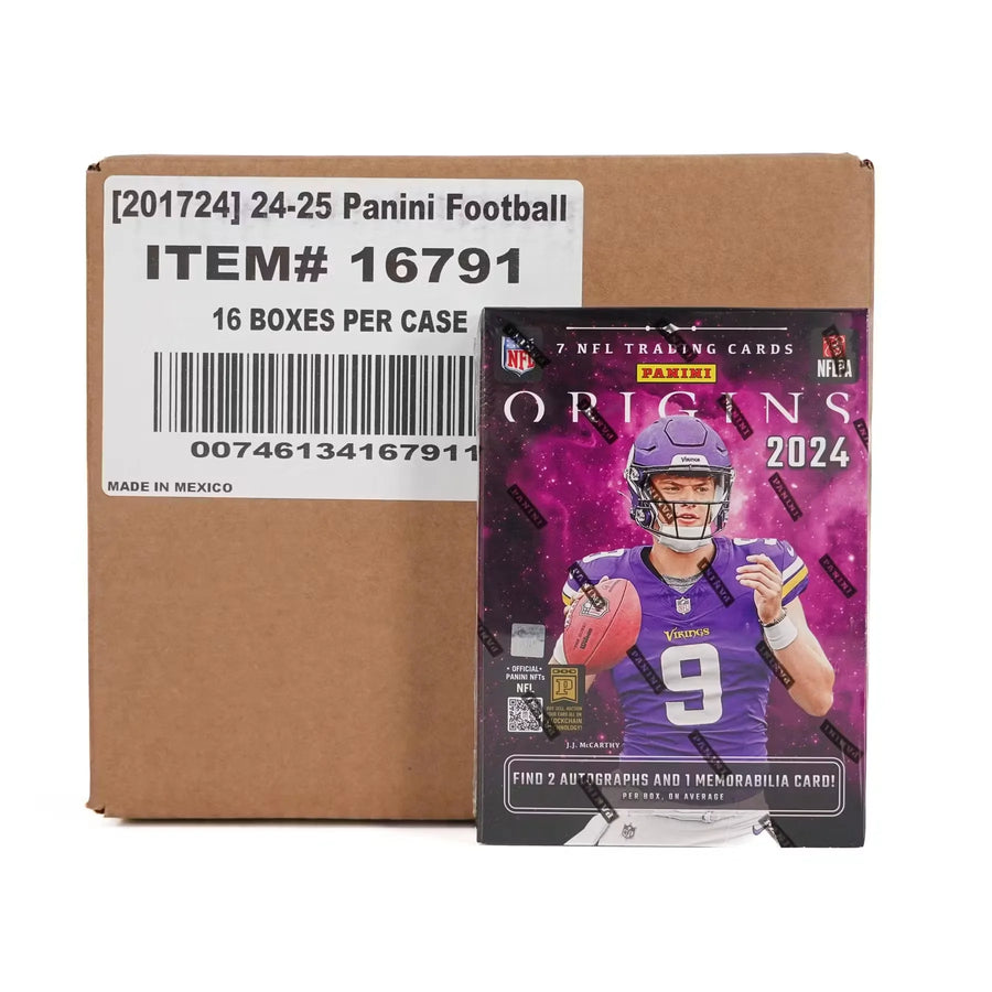 2024 Panini Origins Football Hobby 16-Box Case (Ships Sealed Only)
