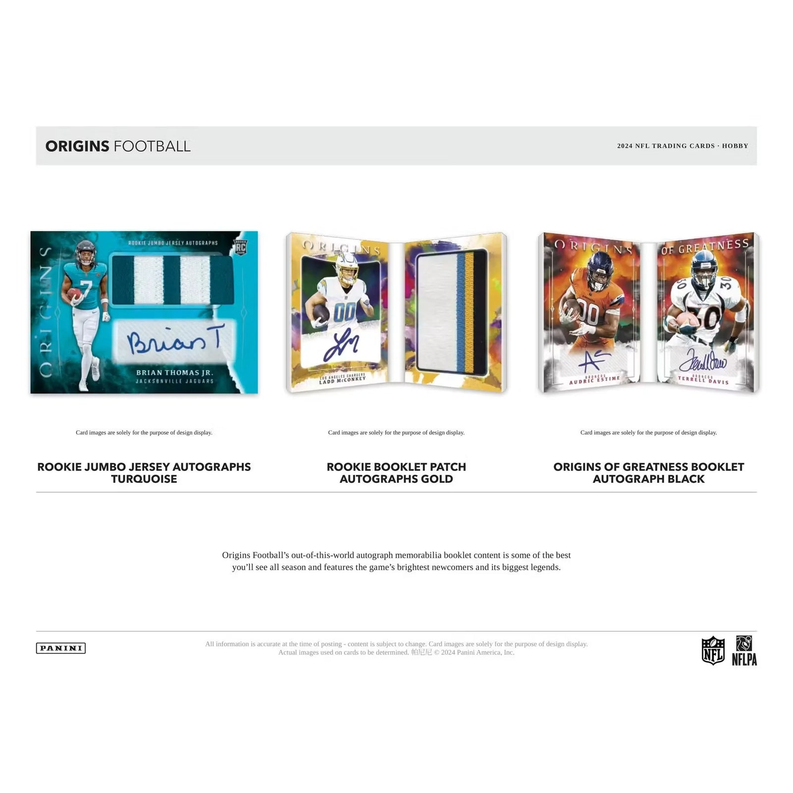2024 Panini Origins Football Hobby 16-Box Case (Ships Sealed Only)