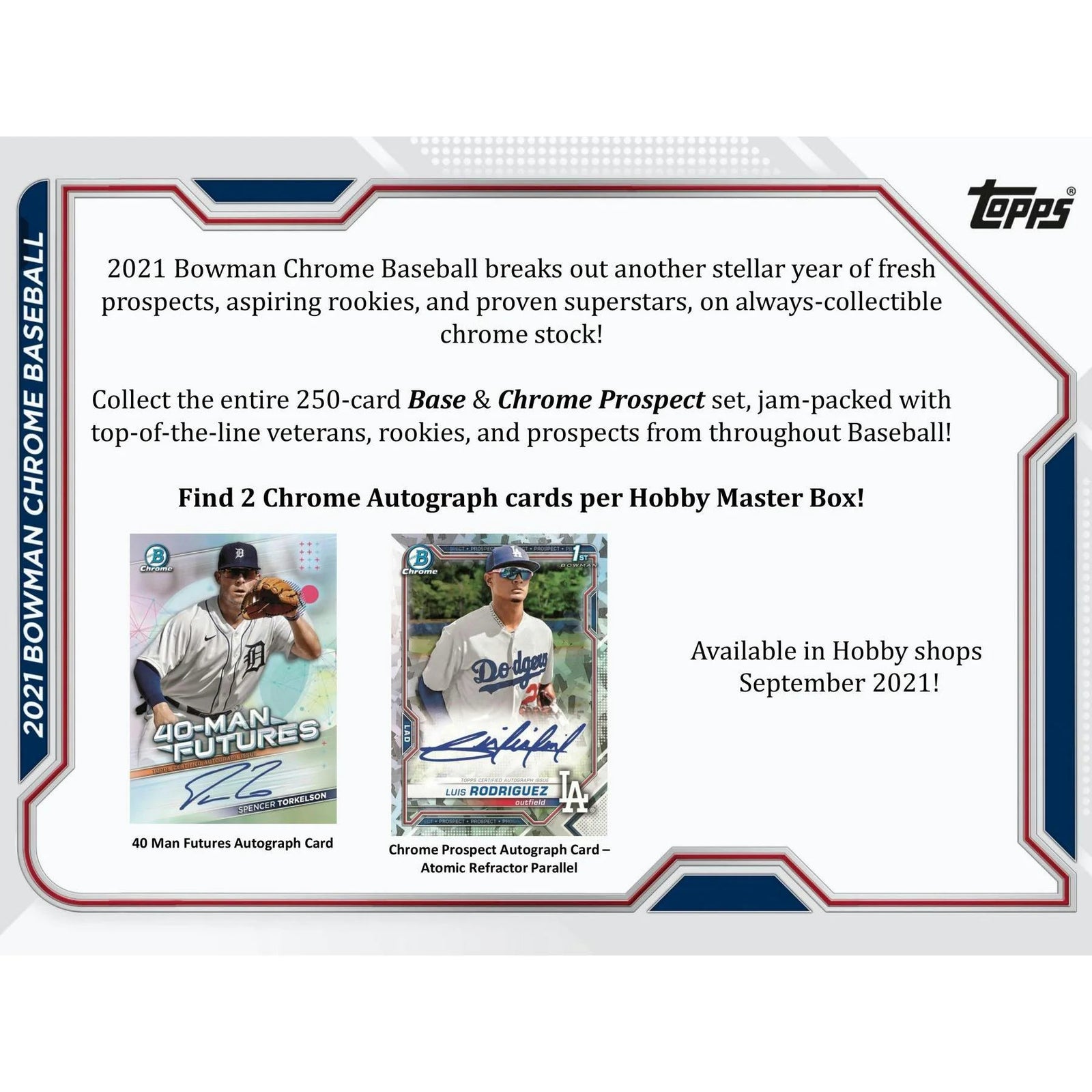 DRAFT - Just In 2021 Bowman Chrome Baseball Hobby Box