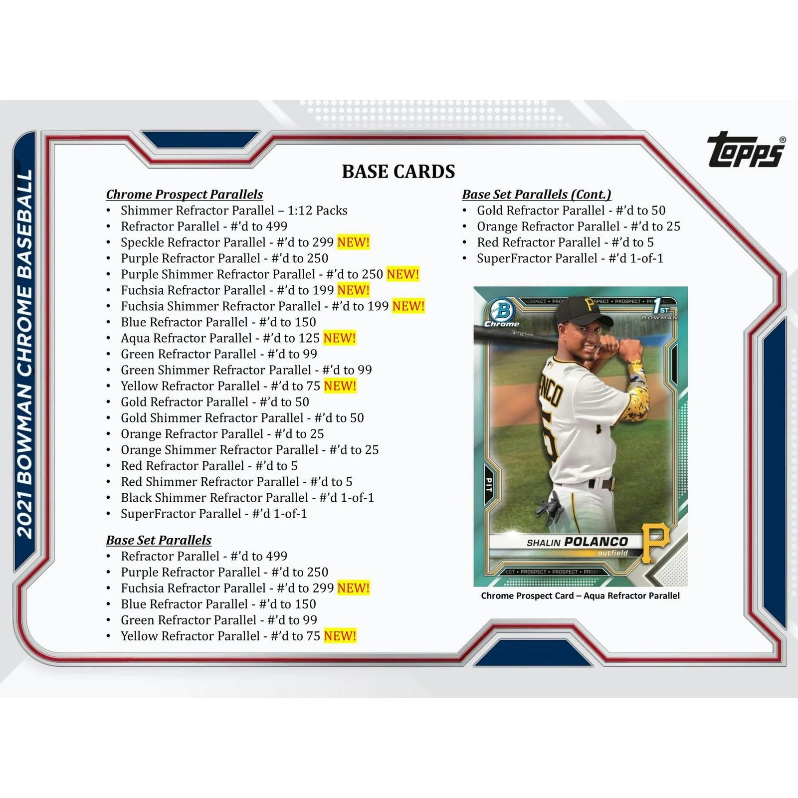 DRAFT - Just In 2021 Bowman Chrome Baseball Hobby Box