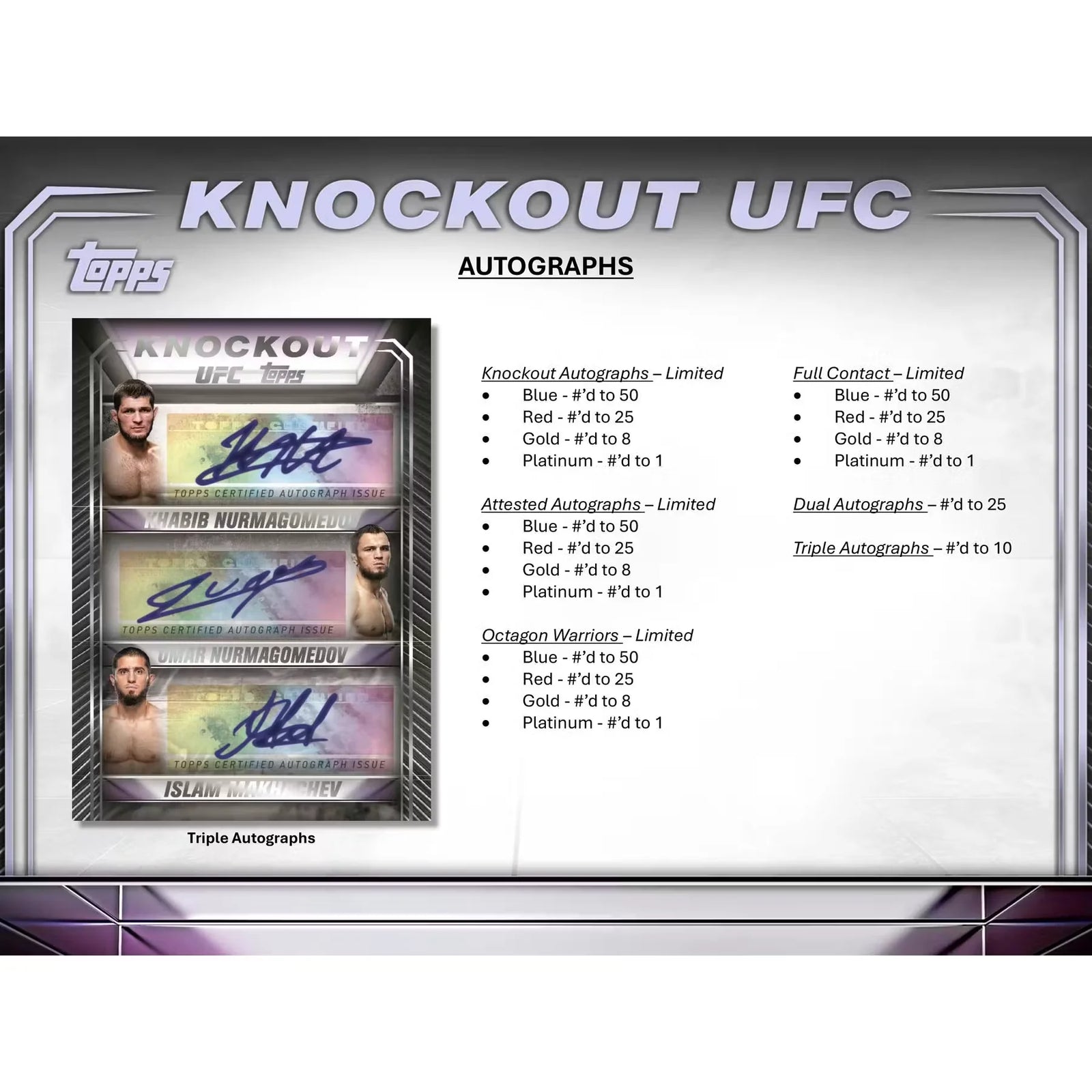 2024 Topps Knockout UFC Hobby Box