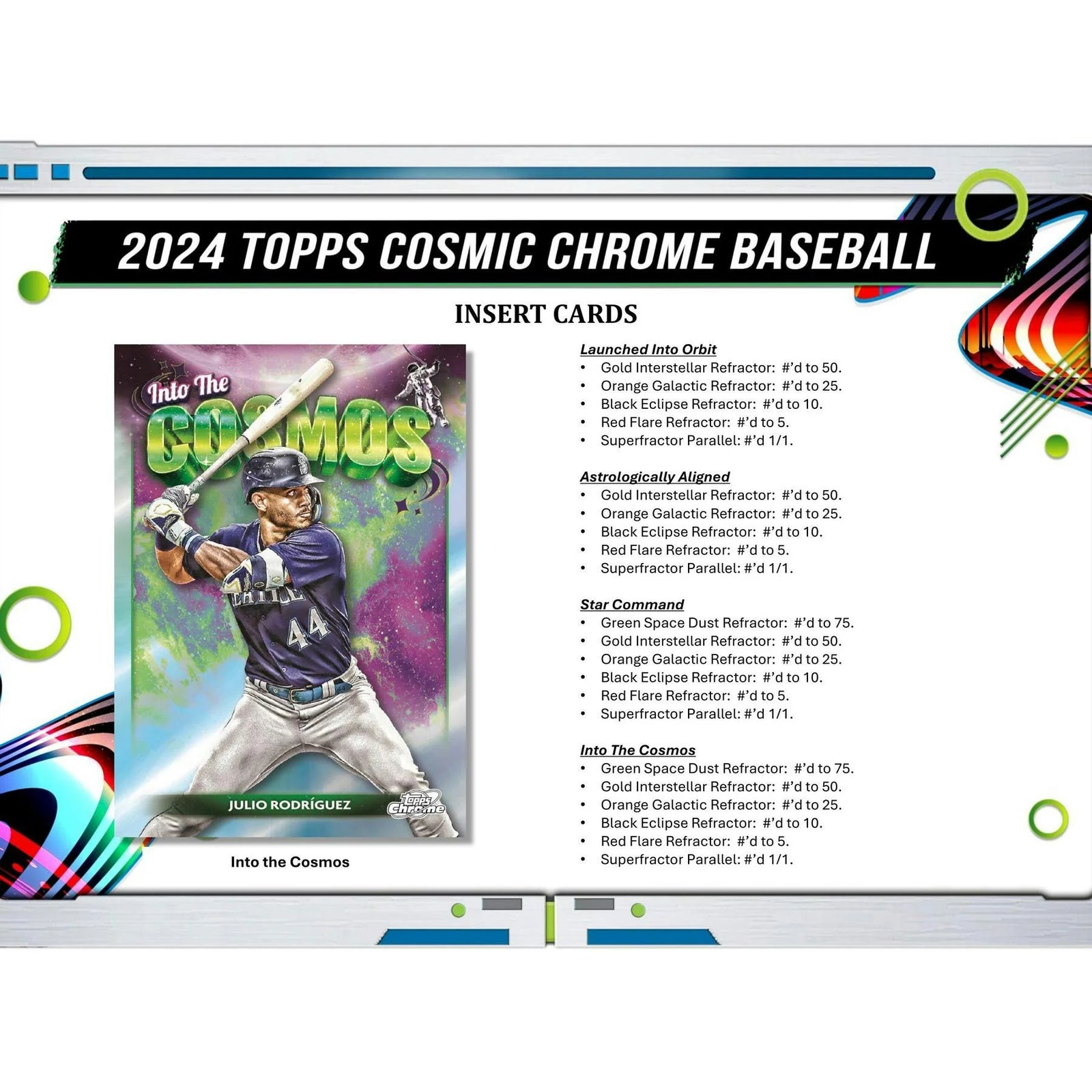DRAFT - Just In 2024 Topps Cosmic Chrome Baseball Hobby Box
