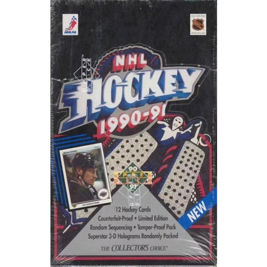 1990-91 Upper Deck English Low Series Hockey Wax Box (Ships Sealed Only)
