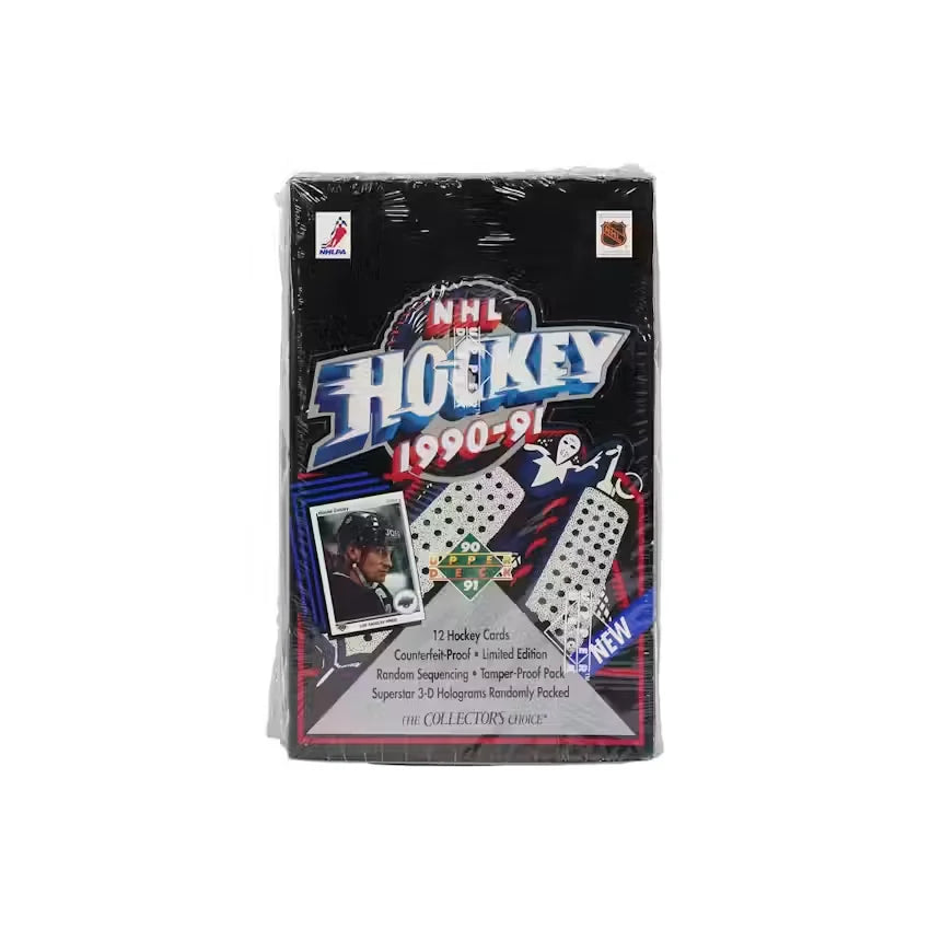 1990-91 Upper Deck English Low Series Hockey Wax Box (Ships Sealed Only)