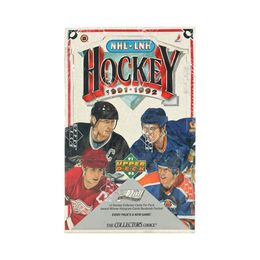 1991-92 Upper Deck English Low Series Hockey Wax Box | 36 Packs (Ships Sealed Only)