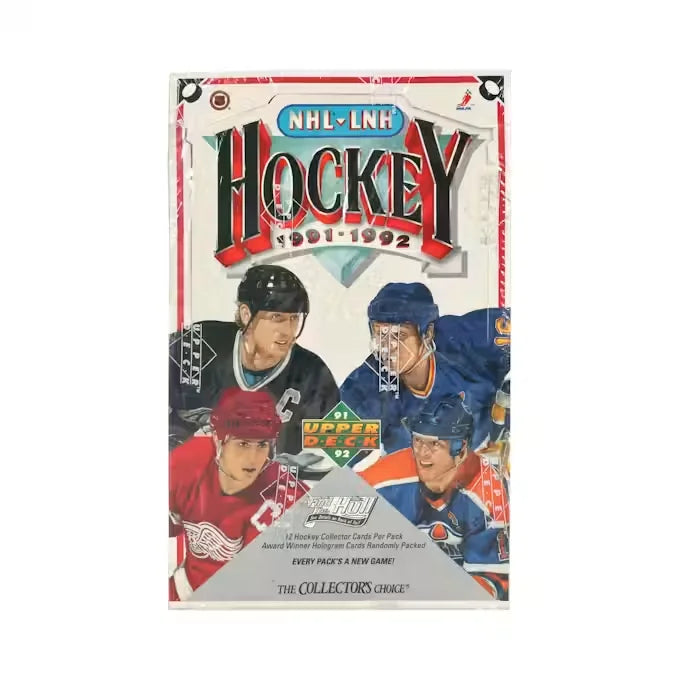 1991-92 Upper Deck English Low Series Hockey Wax Box | 36 Packs (Ships Sealed Only)
