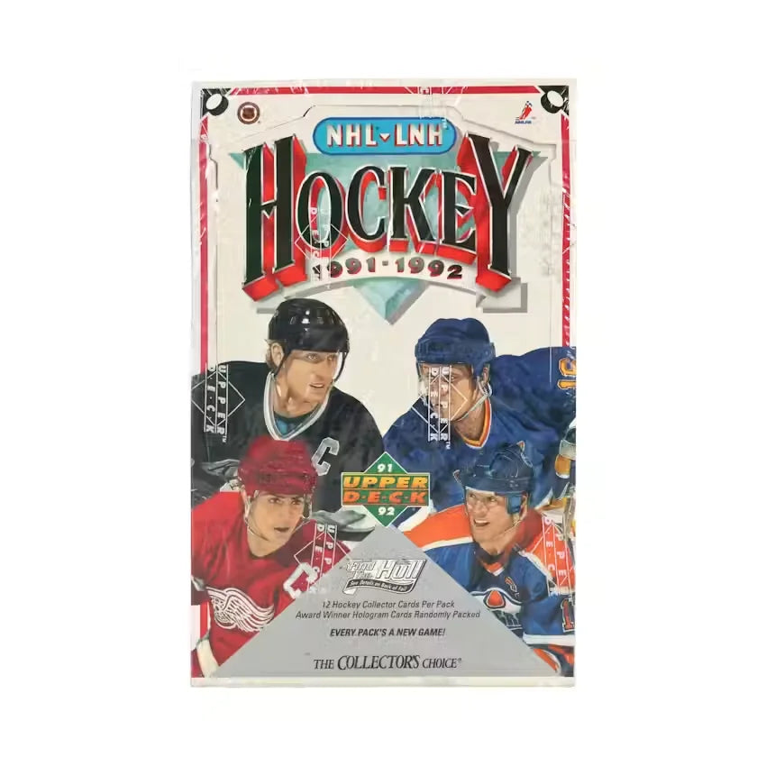 1991-92 Upper Deck English Low Series Hockey Wax Box | 36 Packs (Ships Sealed Only)