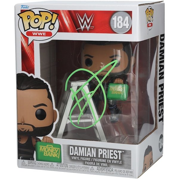 Damian Priest WWE Autographed Fanatics Authentic 184 Money In The Bank Funko Pop! Figurine - The Ballers Bank